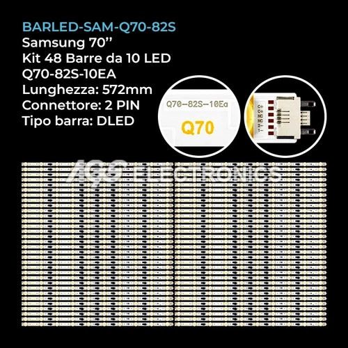 SAMSUNG BN96-48107A LM41-00731A Q70-82S-10EA 48 BAR STRIP 10 LED TV KIT