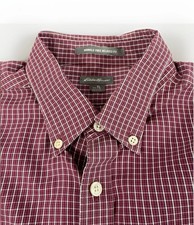 Eddie Bauer Men  s Large Tall LT Relaxed Fit Long Sleeve Button Up Shirt Casual