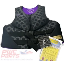 54065581783  HO Sports Women's Fit Life Vest PFD Black And Purple