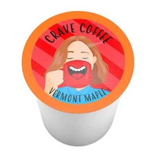 Crave Beverages Vemont Maple Flavored Coffee Pods,Compatible Keurig 2.0, 100 Ct