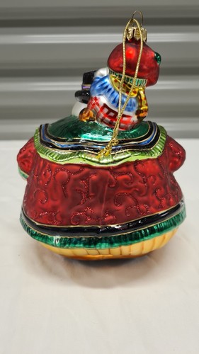 Vintage Fitz & Floyd Fat Snowman Christmas Ornament Rare - Picture 4 of 13