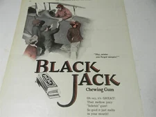  1920's Black Jack Chewing Gum Large Full Page Print Ad- 8I