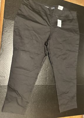 Croft \u0026 Barrow Women's Straight Mid Rise Pants Size 26w New With tags Black  | eBay