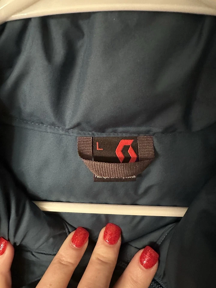 Chaleco de viaje Scott Insulate esquí para hombre azul verdoso tostado bolsillos con cremallera cremallera completa Foto 3 de 4