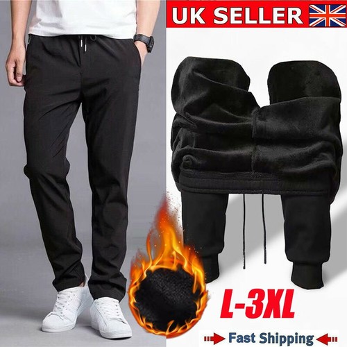 Men Soft Pants Athletic Fleece Lined 
