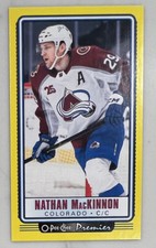 2021-22 O-Pee-Chee Hockey NATHAN MACKINNON OPC Premier Tallboys YELLOW Border