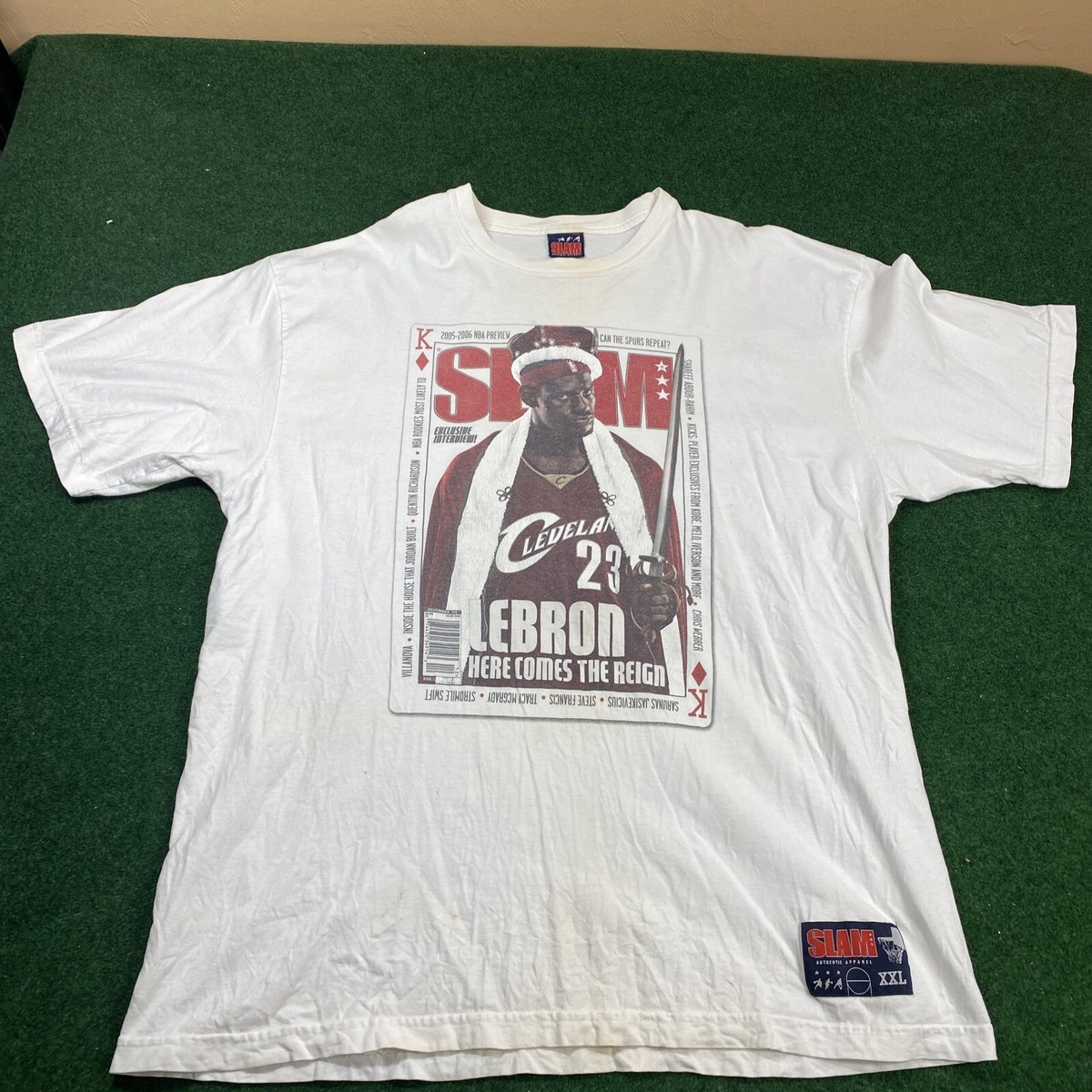 Vintage Lebron James T Shirt Size Xxl Slam Magazine Nba Promo Rare 