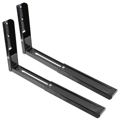 2 x SHARP Mikrowellenhalterungen ausziehbare Wandhalterung schwarz strapazierfähige Halterungen
