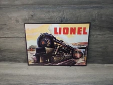 Vintage Tin Metal Signs Lionel Train Classic Retro Railroad Reproduced Man Cave 