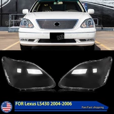 Left Right Headlight Headlamp Clear Lens Replace Housing For 2004-06 Lexus LS430