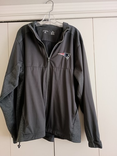 Antigua XL Men's Gray NFL New England Patriots Lined Windbreaker Jacket Full Zip - Picture 5 of 19