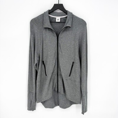 #ad Cabi #3732 Women#x27;s M Pivot Athletic Jacket 2 Way Zip in Stone Gray $39.00