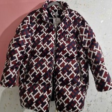 Authentic Tommy Hilfiger Dawn Jacket, Coat, Monogram Coat, Red, Blue, White Xl