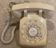Vintage Yellow Northern TELECOM Desk Top Rotary Dial Telephone