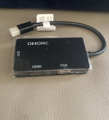 OMorc 3-in-1 Mini DisplayPort to DVI VGA DHMI TV adapter Thunderbolt Cable
