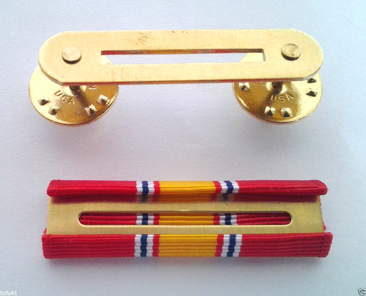 NATIONAL DEFENSE SERVICE RIBBON WITH RIBBON HOLDER Military RB474 HO eBay