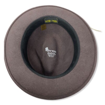 New York Hat Company Brown‎ Wool Felt Hat Medium Vintage New York Hat Co 100% Wool Felt Brown Cowboy Hat Sz  main image 4