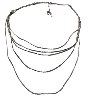 Fossil Silvertoned Layered Necklace