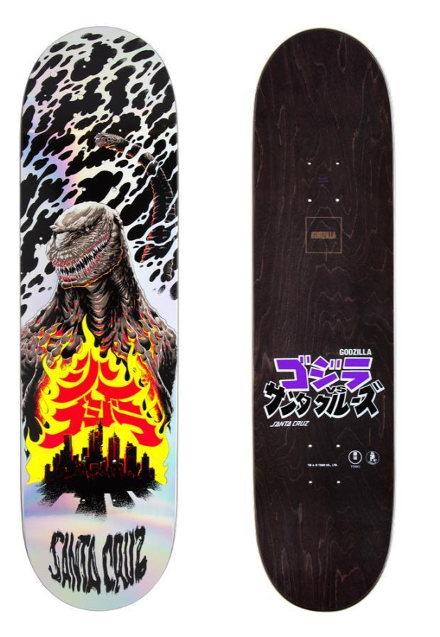 ：SANTA CRUZGODZILLA SHIN KNOX FIREPIT 新品 Godzilla x Santa Cruz Shin Knox Firepit 8.5' - Sk8 or Die