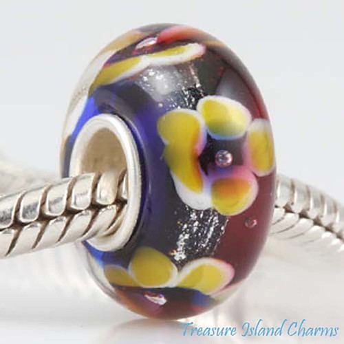 925 Sterling Silver Lampwork Murano Glass Charm Bead | Handmade For Pandora-style Bracelets & Necklaces - View #5