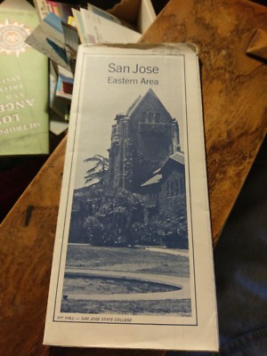 San Jose California  eastern Area Map  1970's ? 