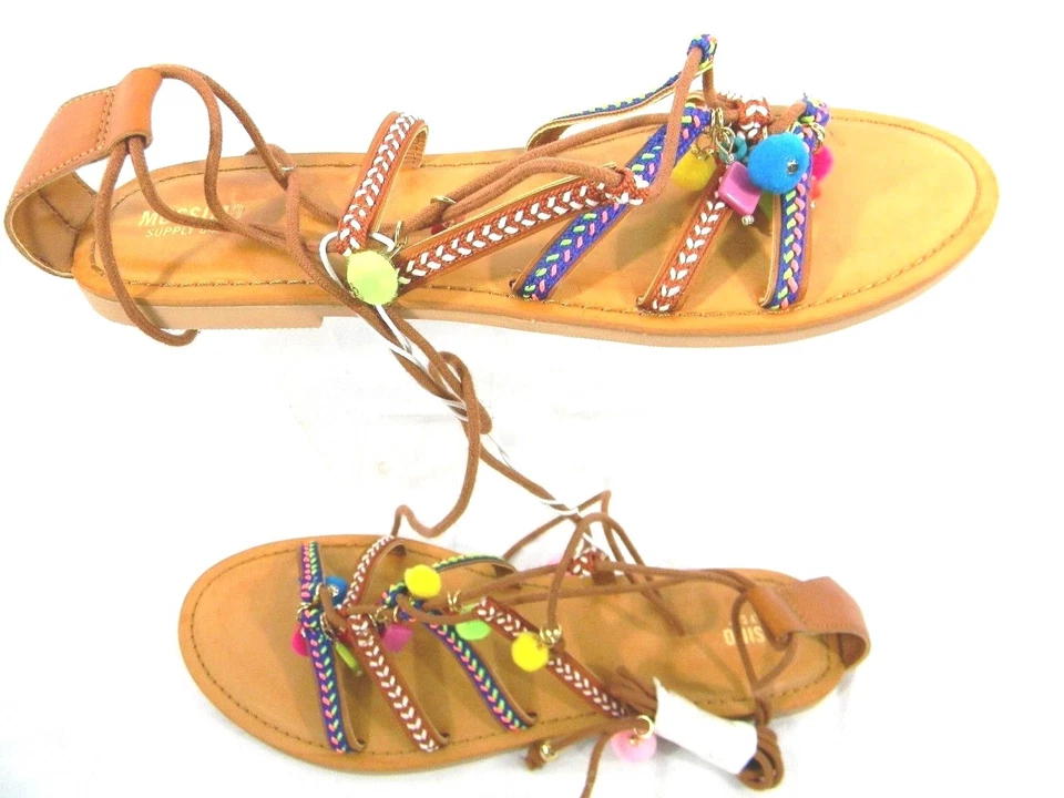 Mossimo Supply Sandalias Mujer Talla 11 Envolventes Tobillo Kayla Gladiador Sandalias NW Foto 3 de 4