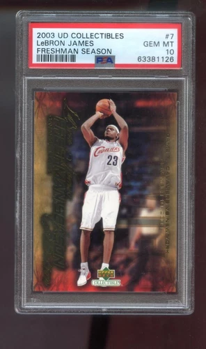 2003-04 UD Upper Deck #7 Lebron James Freshman Season ROOKIE PSA 10 Graded Card