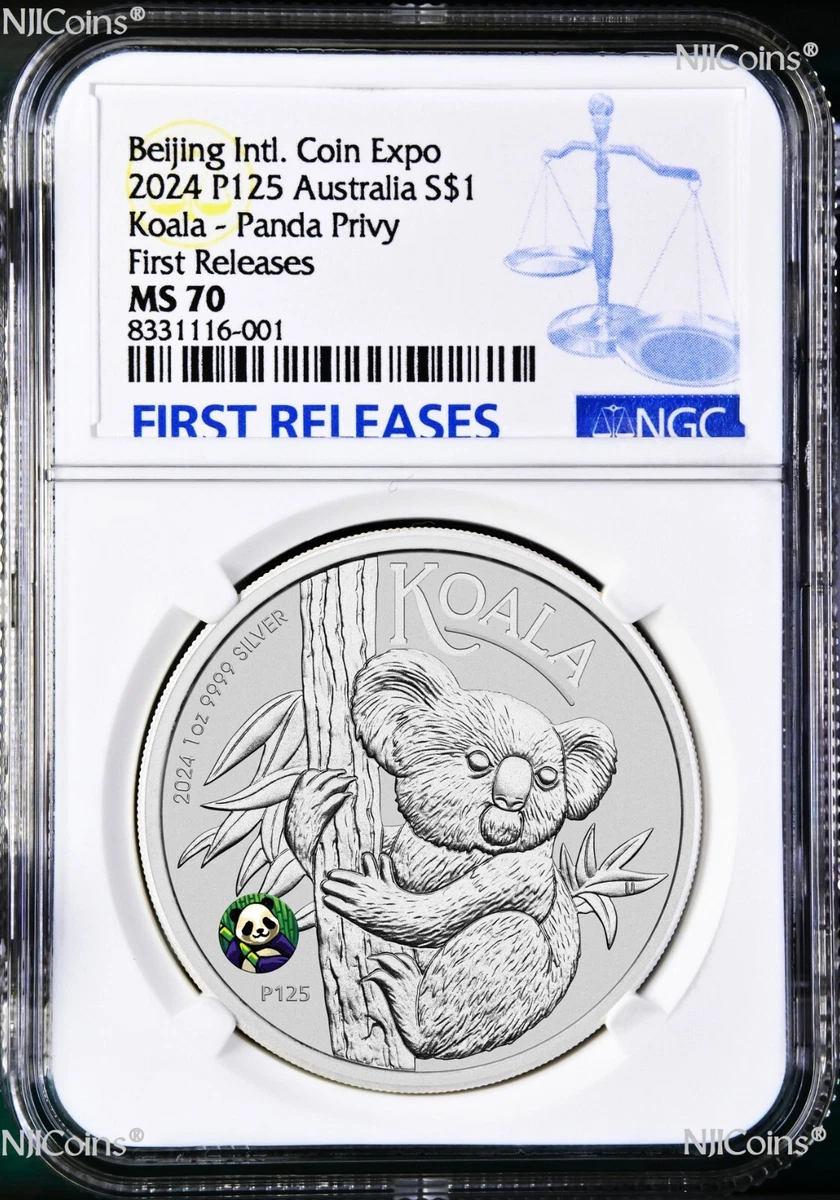 Australian Koala MS 70 Graded 1 oz Precious Metal Content per Unit