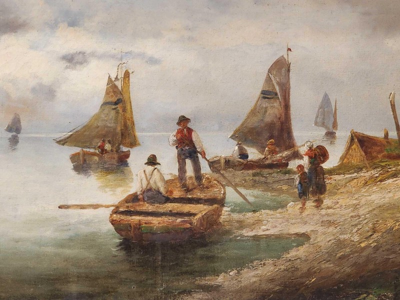 19th Century Seascape Oil Painting by Canadian Artist Lucius Richard O'Brien 