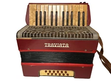 Vintage Traviata Accordion 10-Key & 8-Bass Button - Works, Needs Tuning