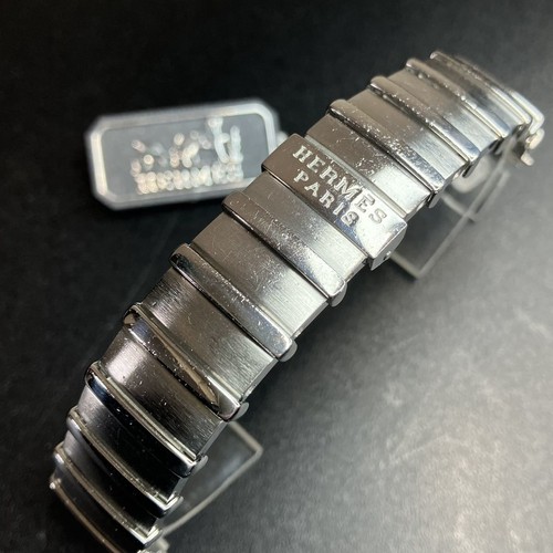 Bracelet De Montre HERMÈS En Cuir Noir, Largeur 15mm, Compatible Montres Hermès, Occasion