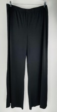 Made In USA Sz 3X Black Knit Pants Elastic Waist Polyester Blend FlareLeg 1964