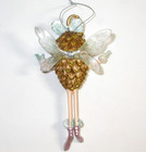 Anthropomorphic Pine Cone Forest Fairy Christmas Pixie Girl Xmas Winter Ornament — photo 3