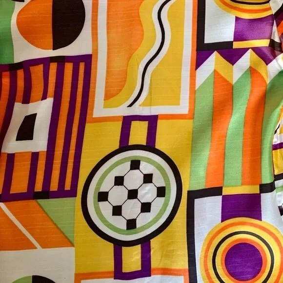 Morgan of London Vintage 60’s 70’s Funky Groovy  Button Up Top w/ Vibrant Colors - Image 4 of 4