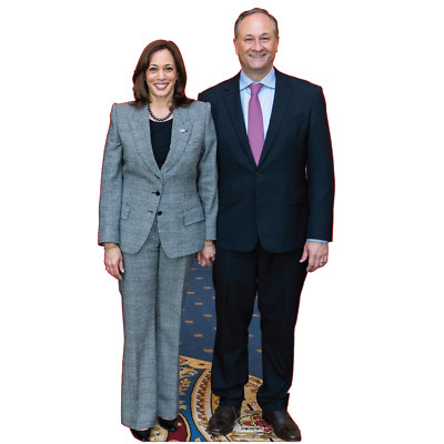 SC2367 VP Kamala Harris and Second Gentleman Doug Emhoff Cardboard Cutout Stande