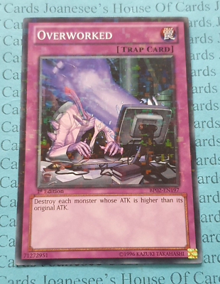 Overworked BP02-EN197 Mosaic Rare Yu-Gi-Oh Card 1st Edition New | eBay UK