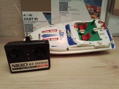 NIKKO VINTAGE ANTIQUE TOY. BOAT WITH REMOTE CONTROL. UNTESTED 