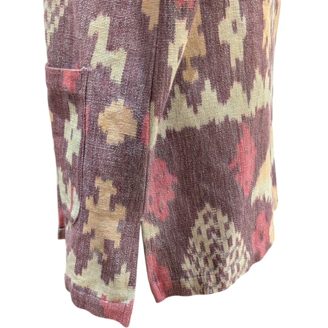 Laura & Kiran Southwest Aztec Tapestry Mauve Canvas Cotton Chore Jacket Size M/L View 5