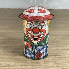 Vintage Cap-Tins The Tin Box Co England Design By Daher Clown 4”