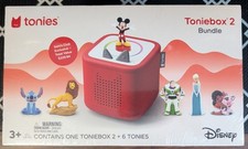 Tonies Disney Toniebox 2 Bundle with 6 Tonies Sunset, Red  NEW  Factory Sealed 