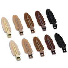 10 Pcs Creaseless No Crease No Bend Flat Hair Clips For Matte Black Brown Beige