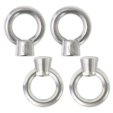 3/8" UNC Marine Grade Lifting Eye Nut, 316 Stainless Steel Threaded Nut Fastener