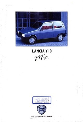 Lancia Y10 MIA Prospekt Brochure Depliant 08/1992