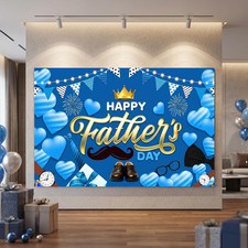 Happy Fathers Day Banner Decorations Extra Large 70.8X43.3In Waterproof Best Dad