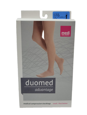 Medi Duomed Medical Compression Stockings 15-20mmHg Medium Thigh w/tb Petite