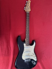 Gould Strat Shape Electric Guitar 6 String Black Body
