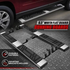 For 10-16 GMC Acadia Denali 6.5" Premium Running Boards Side Step Pedal Nerf Bar