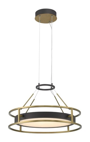 Minka Lavery 5086-L Levitation 19"W LED Linear Pendant - Soft Brass / Sand Coal - Picture 9 of 9