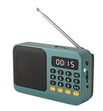 Rechargeable FMRadio Receiver Portable Radio TF USB MusicPlayer with LCD Display