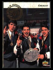 1992-93 Upper Deck #584 World Junior Championships Sweden '93 Checklist